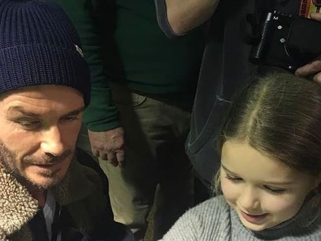 David Beckham y su hija Harper . Foto: davidbeckham