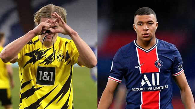 La cifra por la que el Real Madrid puede tener a Haaland y Mbappé. Foto: Getty Images: Lars Baron - Aurelien Meunier - PSG/PSG