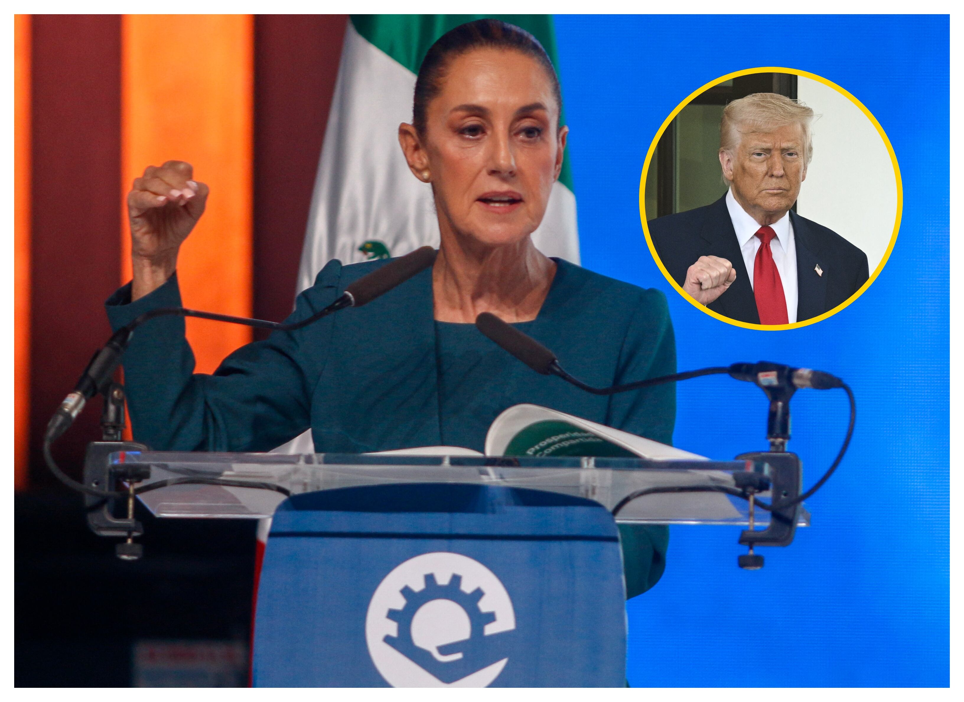 Sheinbaum y Trump. Foto: JULIO CESAR AGUILAR/AFP/BRENDAN SMIALOWSKI via Getty Images