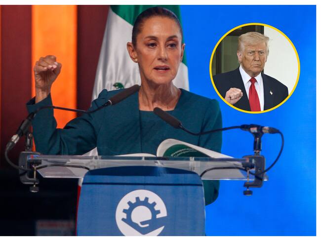 Sheinbaum y Trump. Foto: JULIO CESAR AGUILAR/AFP/BRENDAN SMIALOWSKI via Getty Images