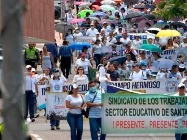 Para este martes, 28 de septiembre, se tiene programado una jornada de protestas en Bucaramanga. Foto: W Radio