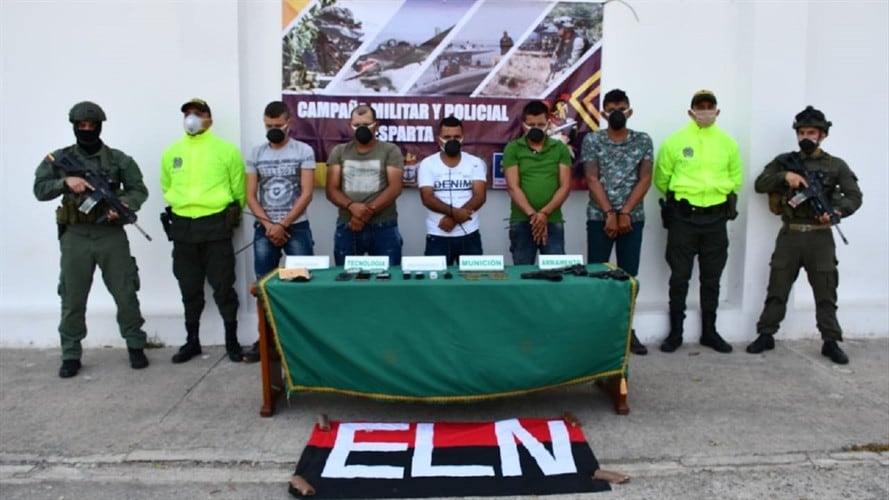 Policía capturó a cinco integrantes del Eln . Foto: Cortesía