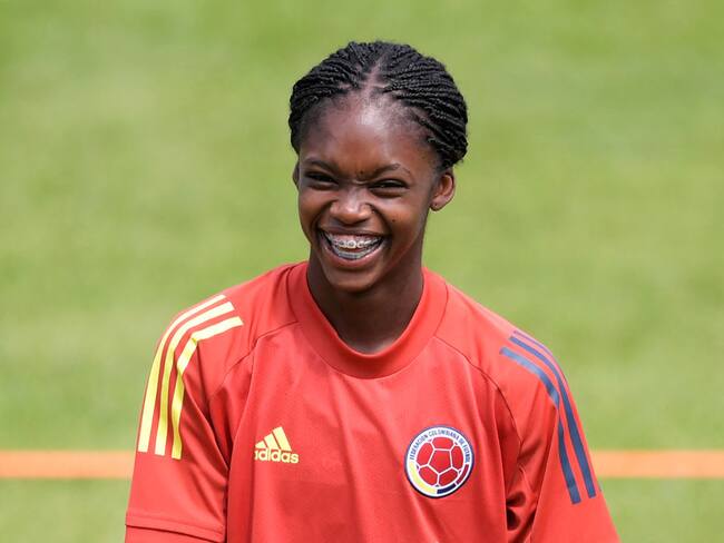 Linda Caicedo, futbolista de la Selección Colombia (Photo by Raul ARBOLEDA / AFP) (Photo by RAUL ARBOLEDA/AFP via Getty Images)