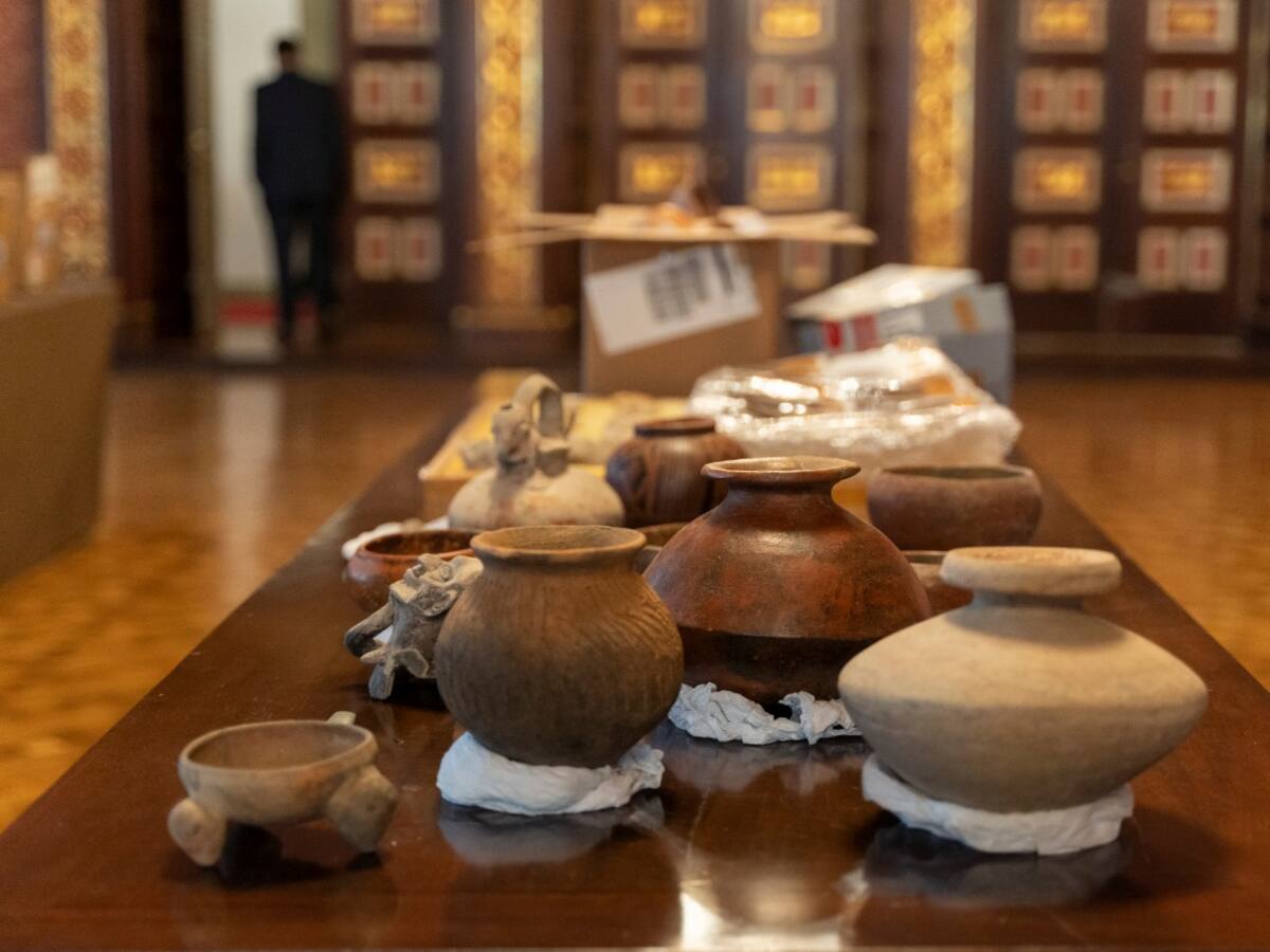 Estados Unidos devolvió a Colombia 274 piezas de su patrimonio arqueológico