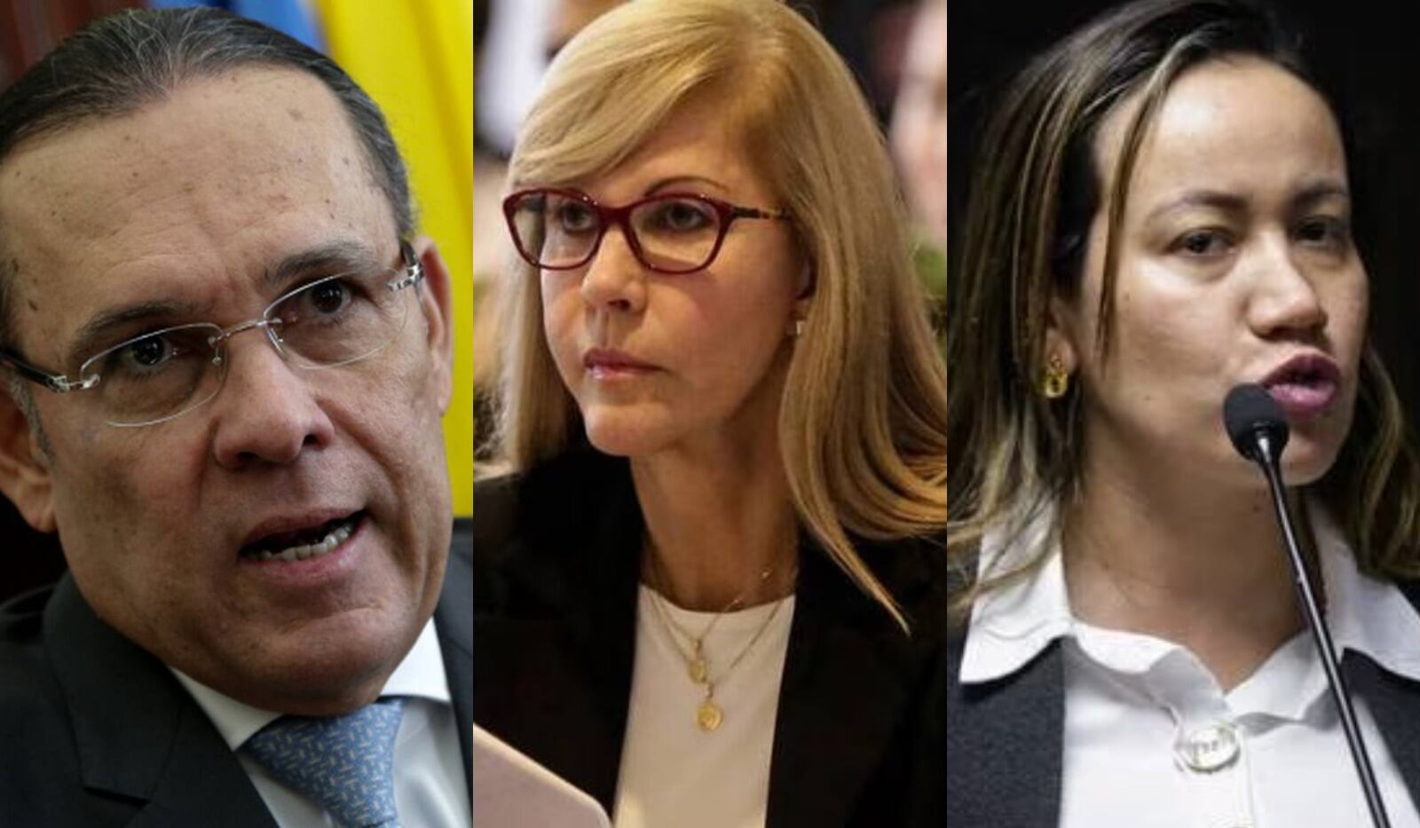 Líderes del Partido Conservador y Partido Liberal, junto a la ministra de Salud. Foto: Colprensa.