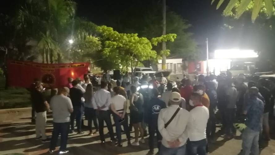 Durante el año 2021 los trabajadores y las comunidades han protestado por las decisiones que se están tomando entorno a la entrega de los campos. Foto USO Magdalena Medio