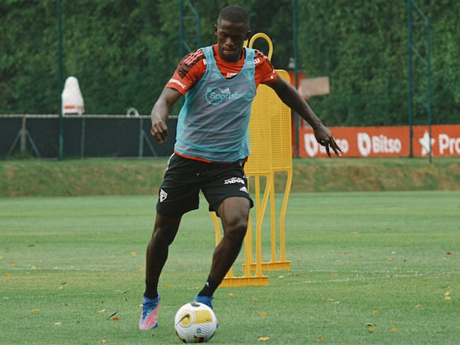 Andrés Colorado en su primer entrenamiento con Sao Paulo / Foto: Sao Paulo