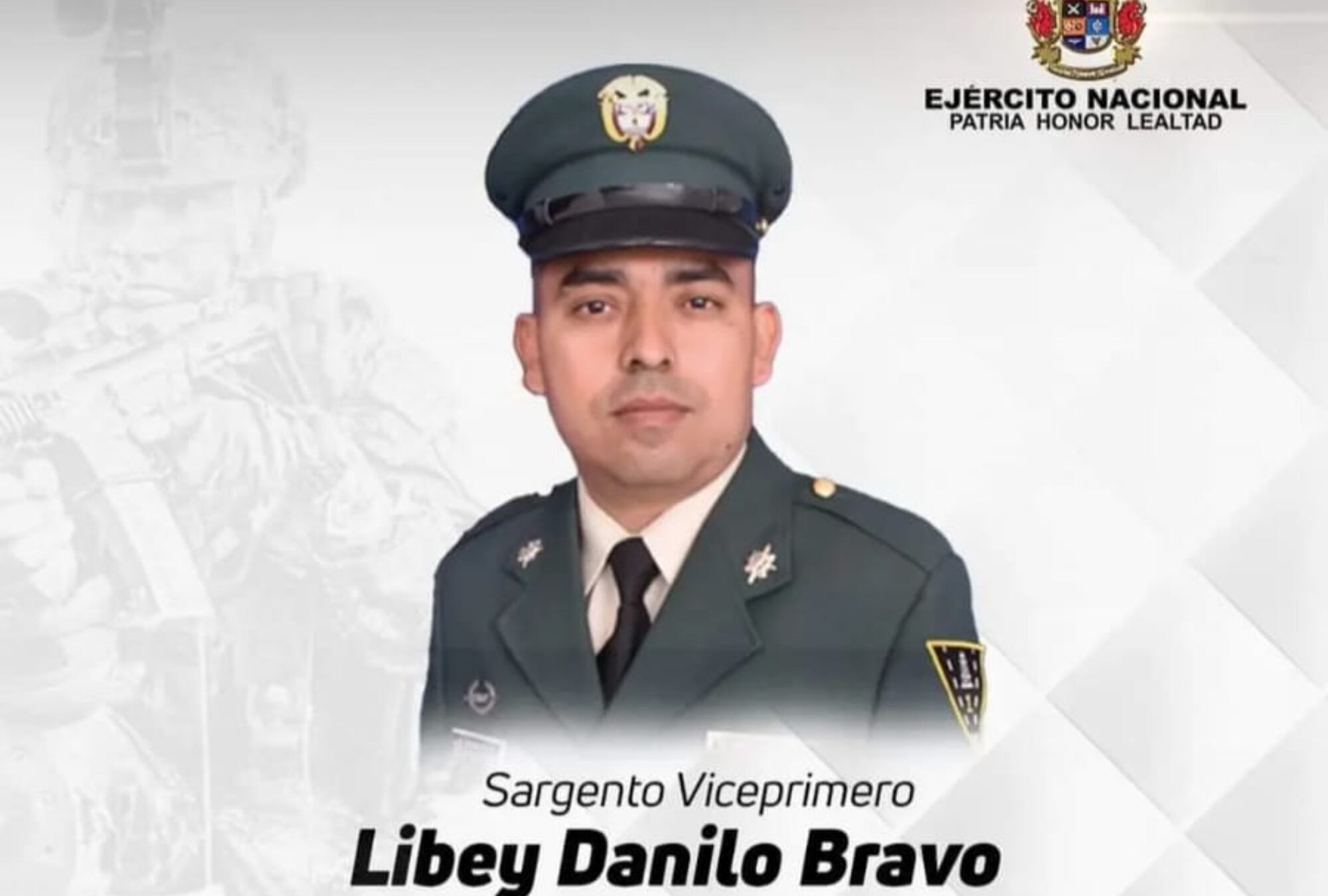 Sargento primero Libey Danilo Bravo. Foto: Ejército Nacional