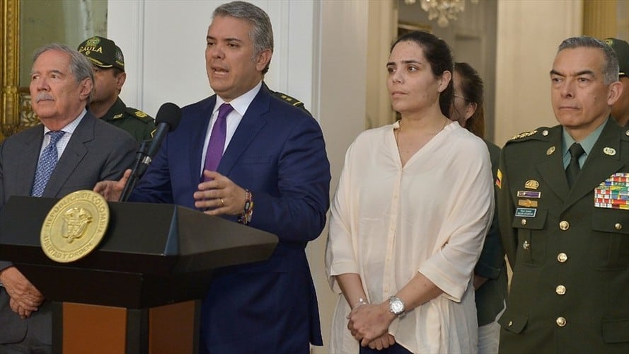 Melisa Martínez liberada en operativo de la fuerza pública en 2018. Foto: Colprensa