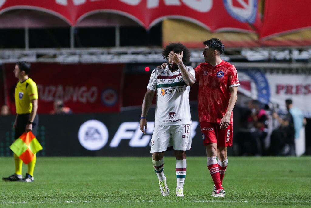 Marcelo tras ser expulsado en el partido Argentinos Juniors v Fluminense por Copa Libertadores. Foto: Daniel Jayo/Getty Images.