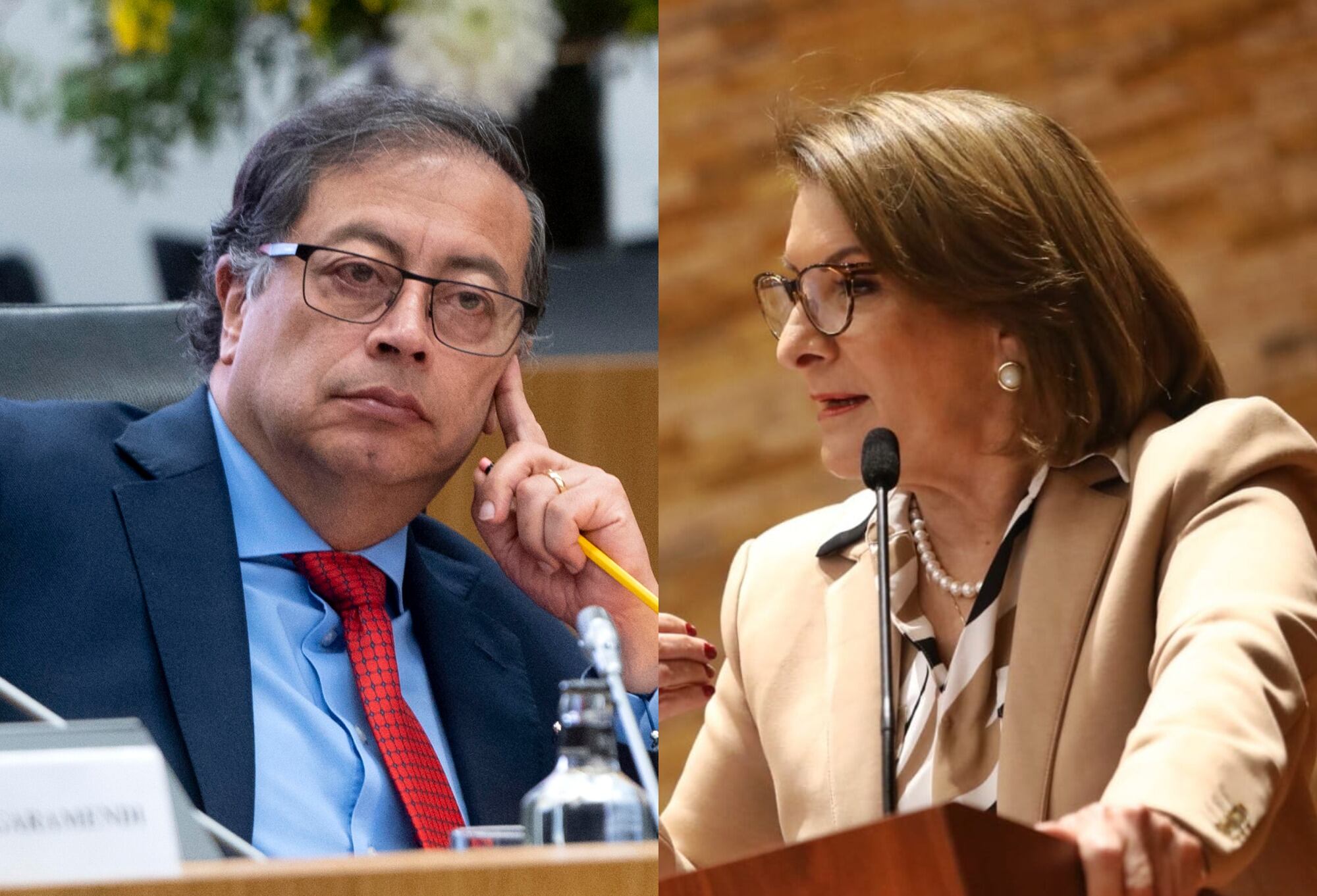 Presidente Gustavo Petro y procuradora Margarita Cabello | Fotos: Colprensa