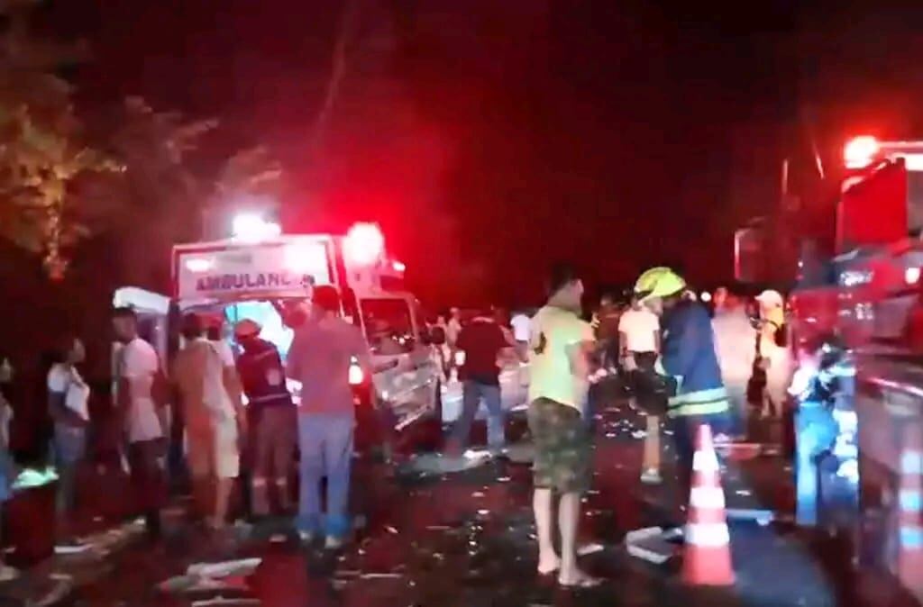 Fatal accidente en la vía Planeta Rica - Montería. Foto: captura de video.