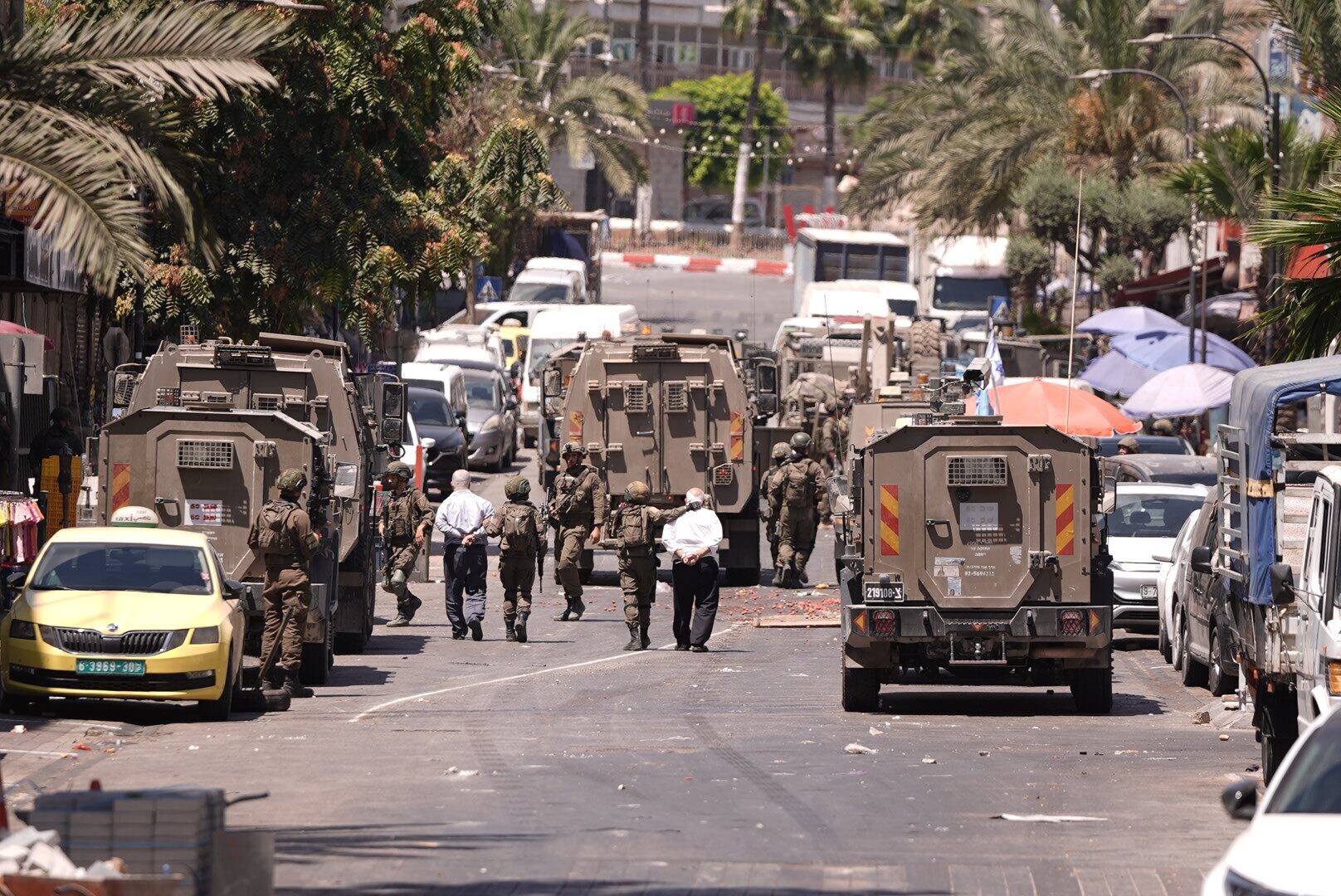 Ejército Israelí redada en Ramala. Foto: Issam Rimawi/Anadolu via Getty Images