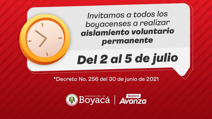 Las medidas regirán durante el puente festivo.. Foto: Gobernación de Boyacá