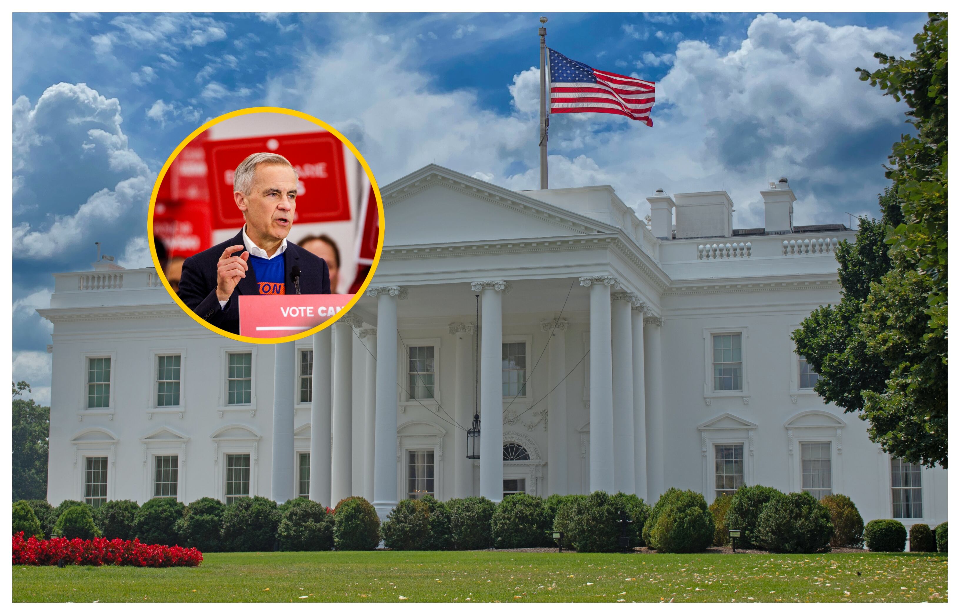 Mark Caney y Casa Blanca. Foto: Douglas Rissing/ Ron Palmer/SOPA Images/LightRocket via Getty Images.