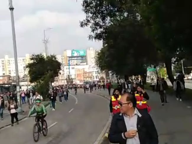 Manifestaciones en Suba. Foto: captura de pantalla Video W Radio