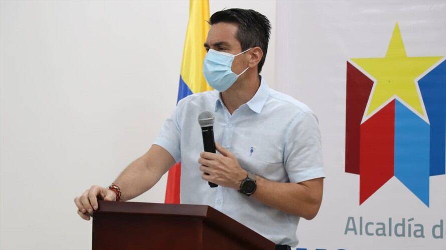 Alcalde de Montería advierte que se acabaron las vacunas para primeras dosis contra el COVID-19. Foto: prensa Alcaldía Montería.