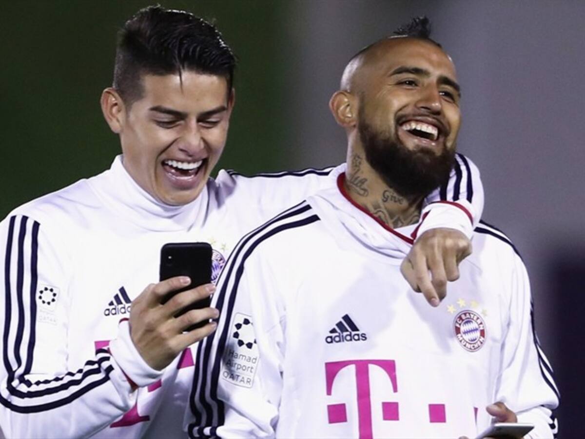 Arturo Vidal se burló de James Rodríguez en Instagram