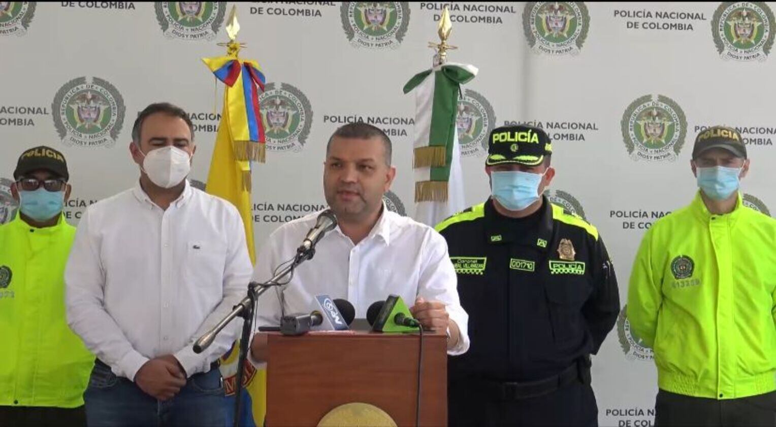 Alcalde de Pereira, Carlos Maya. Crédito: Policía Metropolitana.