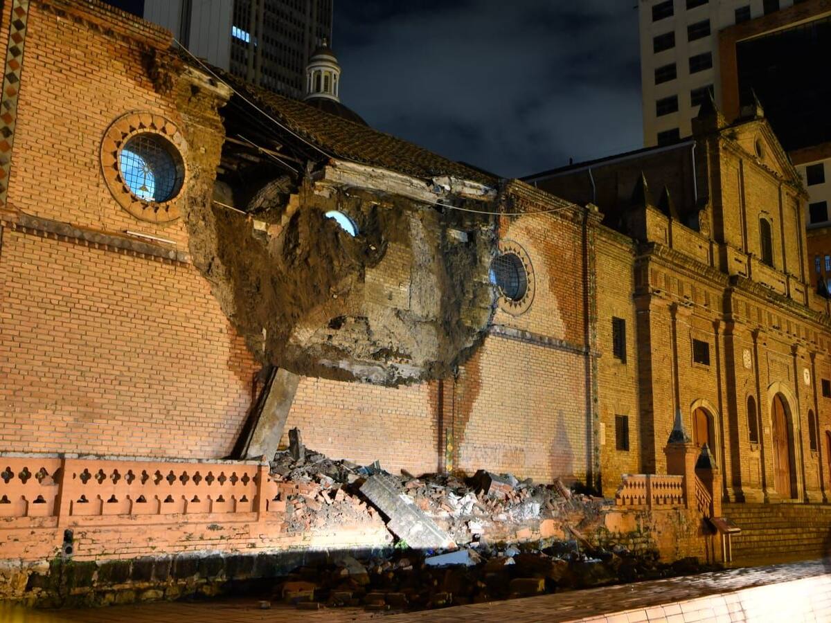 Fachada de la emblemática Iglesia de San Francisco en Cali se desplomó