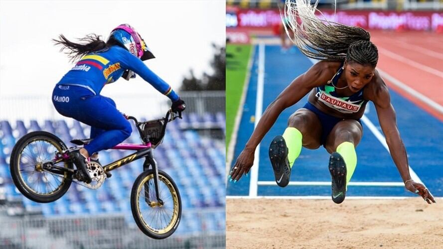 Mariana Pajón y Caterine Ibargüen, deportistas colombianas. Foto: Getty Images