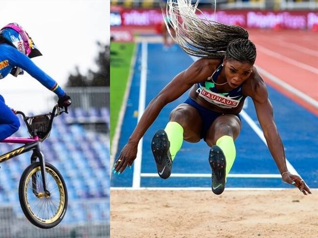 Mariana Pajón y Caterine Ibargüen, deportistas colombianas. Foto: Getty Images