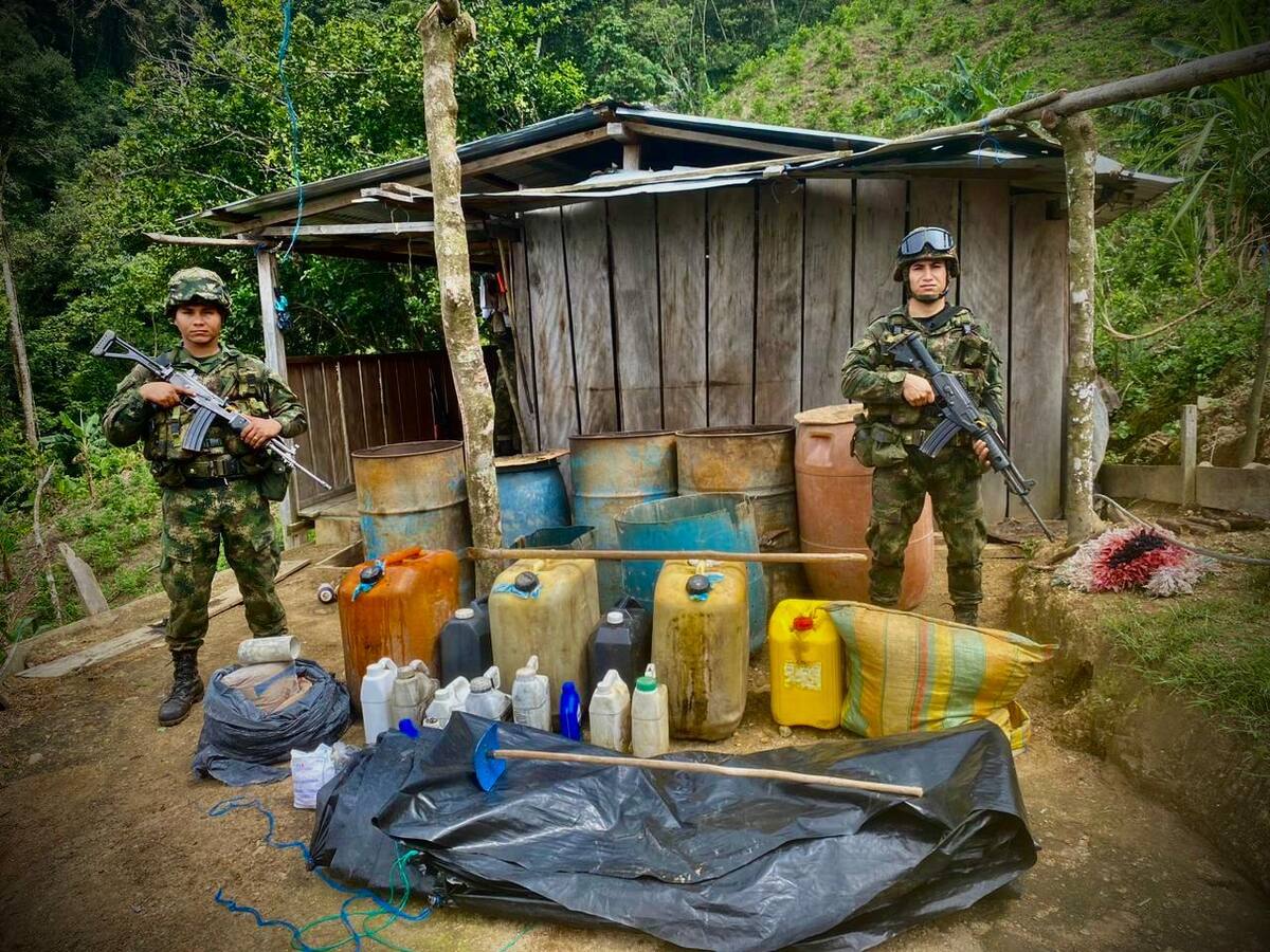 Fuerzas Militares destruyeron once laboratorios de pasta base de las disidencias en Meta