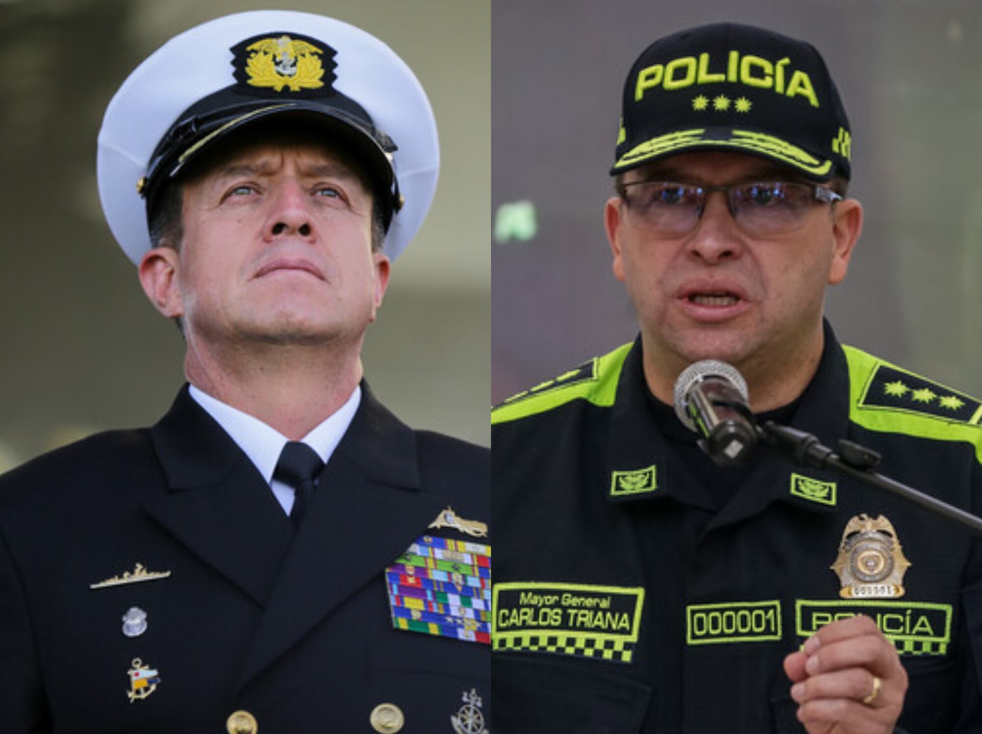 Francisco Cubides y Carlos Fernando Triana. Fotos: (Colprensa-Mariano Vimos) / (Colprensa - Catalina Olaya)