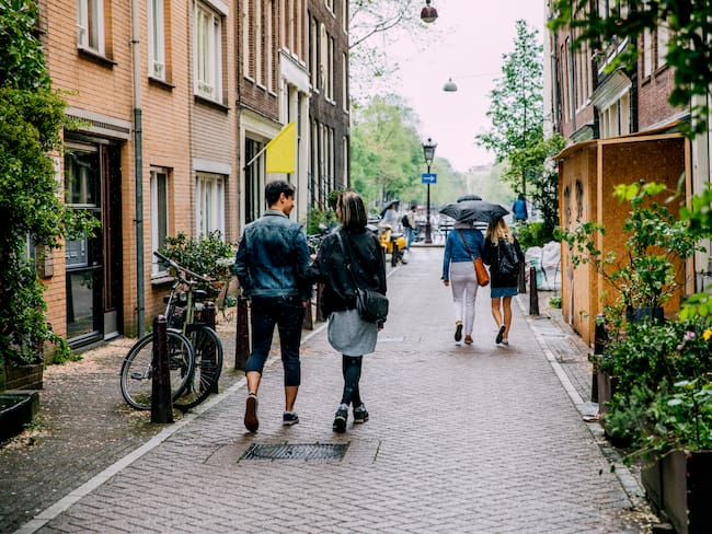 Turistas en Ámsterdam.