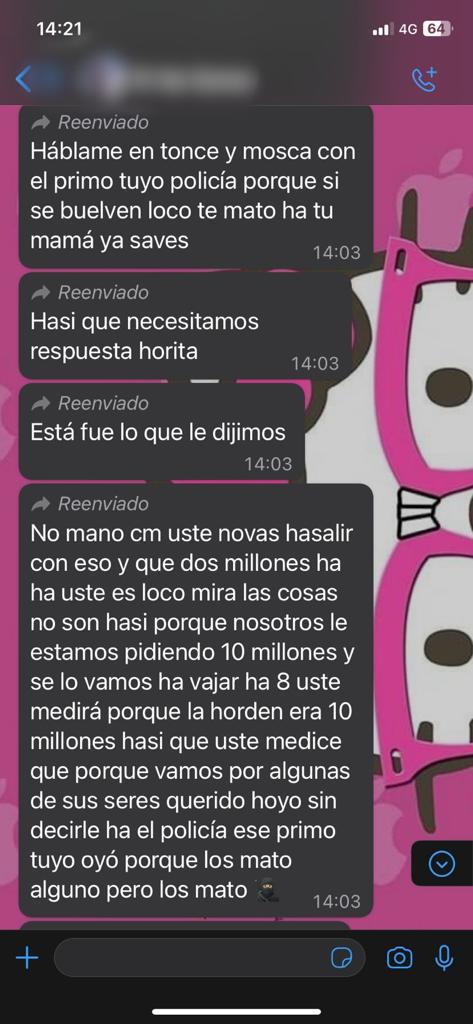 La amenzas a las víctimas las hacían por canales como las redes sociales. 