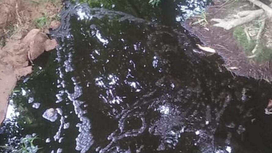 Derrame de crudo . Foto: Suministrada.