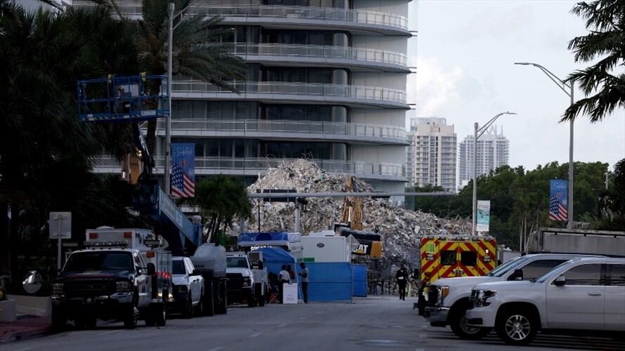 Foto de referencia del colapso del Champlain Towers en Miami. Foto: Getty Images