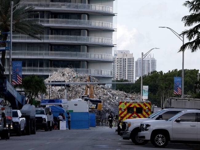 Foto de referencia del colapso del Champlain Towers en Miami. Foto: Getty Images