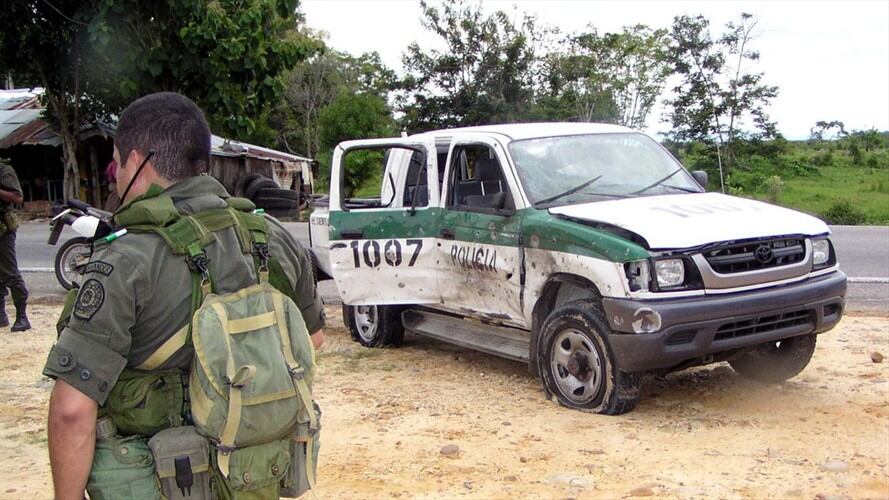 Ataque a la Policía - Archivo. Foto: Colprensa