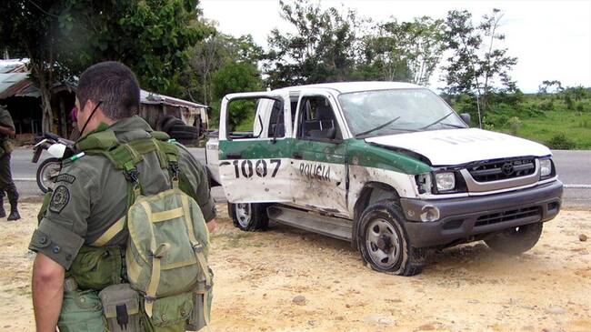 Ataque a la Policía - Archivo. Foto: Colprensa
