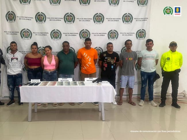 Capturados en Córdoba. Foto: Fiscalía.