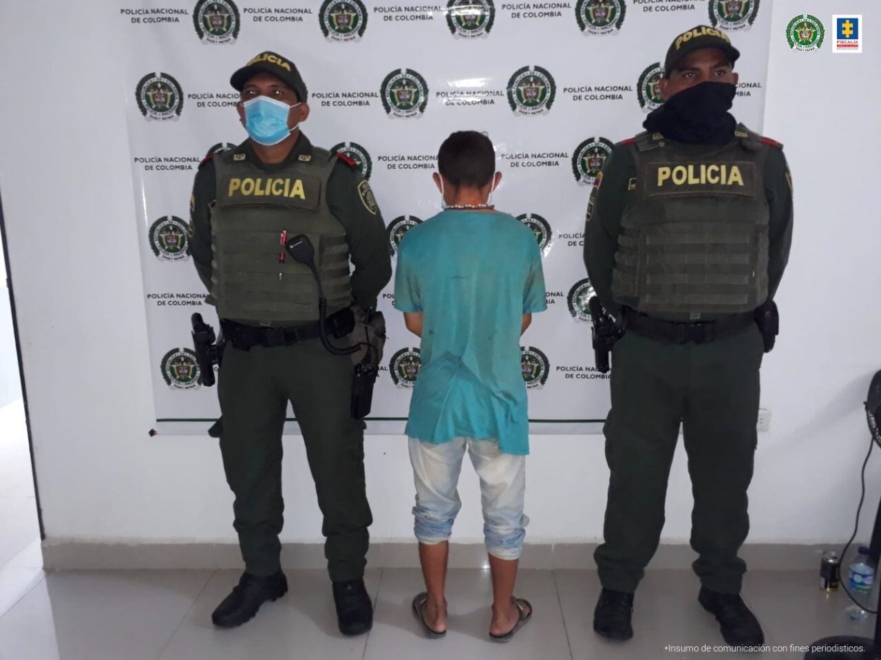 A la cárcel hijo que aparentemente golpeaba a su madre, Foto: Cortesía Fiscalía