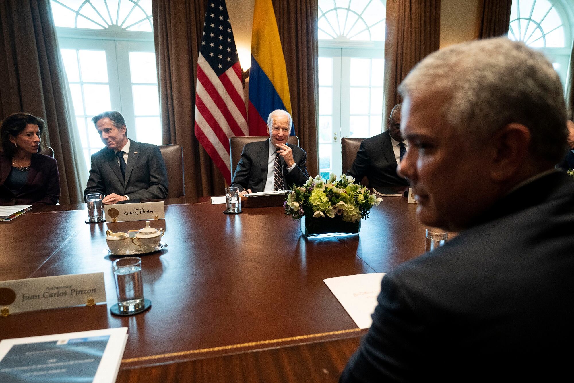 Reunión entre Iván Duque y Joe Biden en la Casa Blanca. Foto: AFP