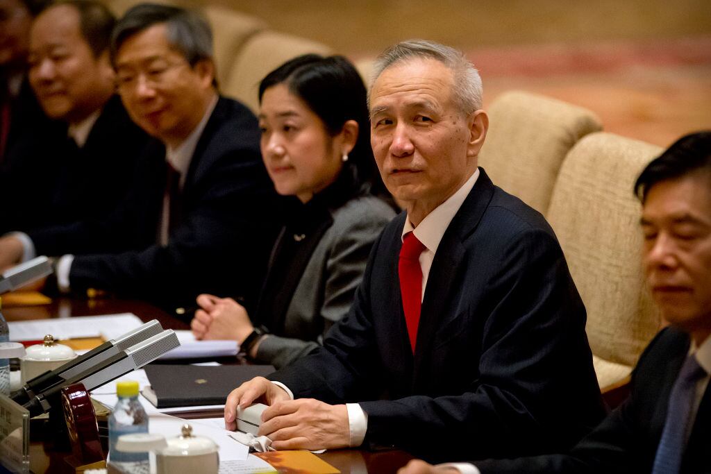 Chinese Vice Premier and lead trade negotiator Liu He  (Photo credit should read MARK SCHIEFELBEIN/AFP via Getty Images)