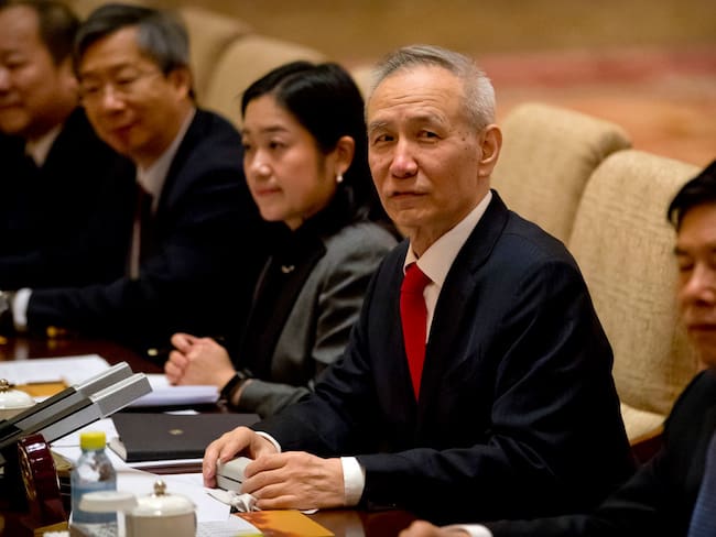 Chinese Vice Premier and lead trade negotiator Liu He  (Photo credit should read MARK SCHIEFELBEIN/AFP via Getty Images)