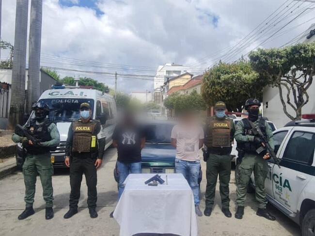 Presuntos secuestradores del menor en Ocaña. Foto: Policía Nacional