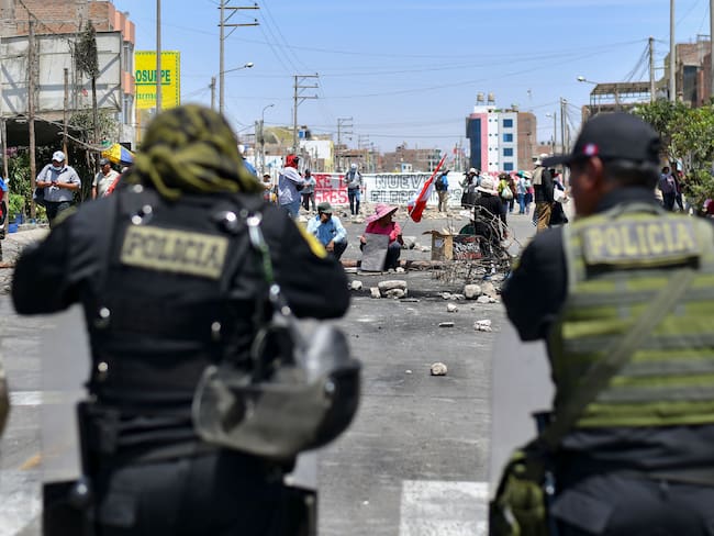 Manifestaciones en Perú. (Photo by DIEGO RAMOS/AFP via Getty Images)