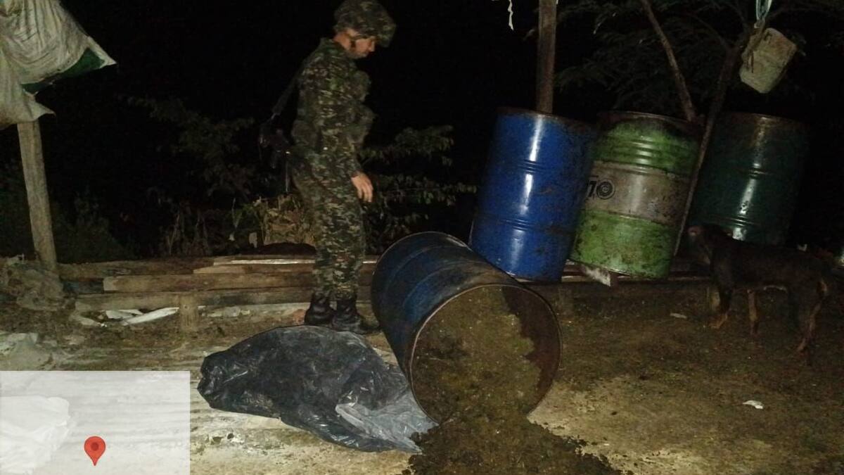 Ejército ubicó un laboratorio para producir pasta base de coca en el Catatumbo