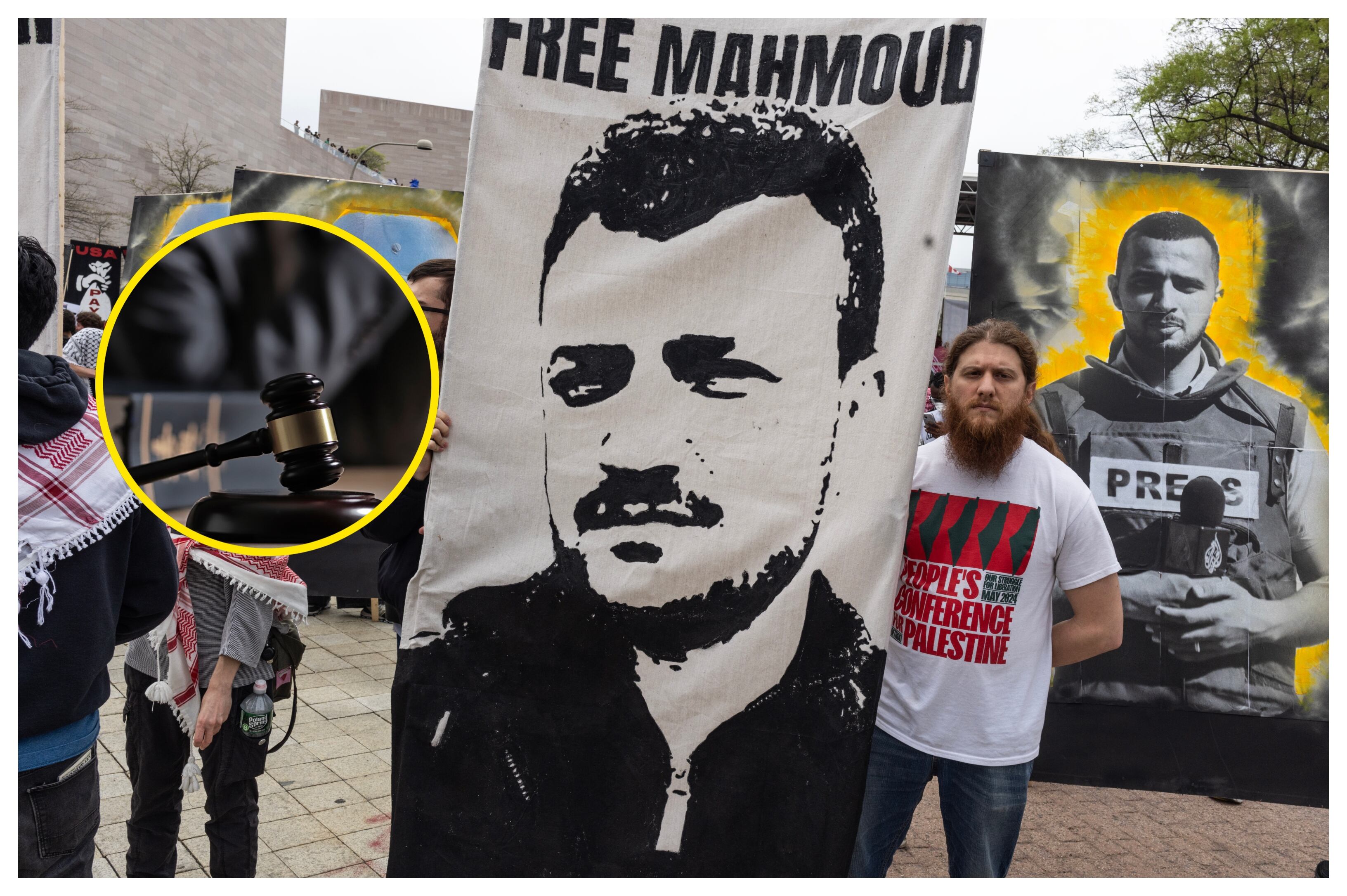 Protesta a favor de Mahmoud Khali. Foto: Andrew Lichtenstein/Corbis via Getty Images.