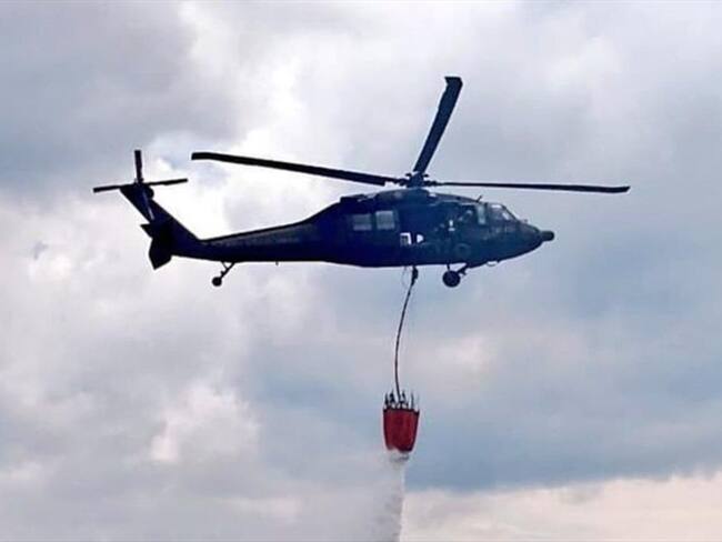 Cuerpos de bomberos de Santamaría, Guateque Garagoa y de Sutatenza ayudaron en las labores en terreno.. Foto: Gestión del Riesgo de Boyacá.