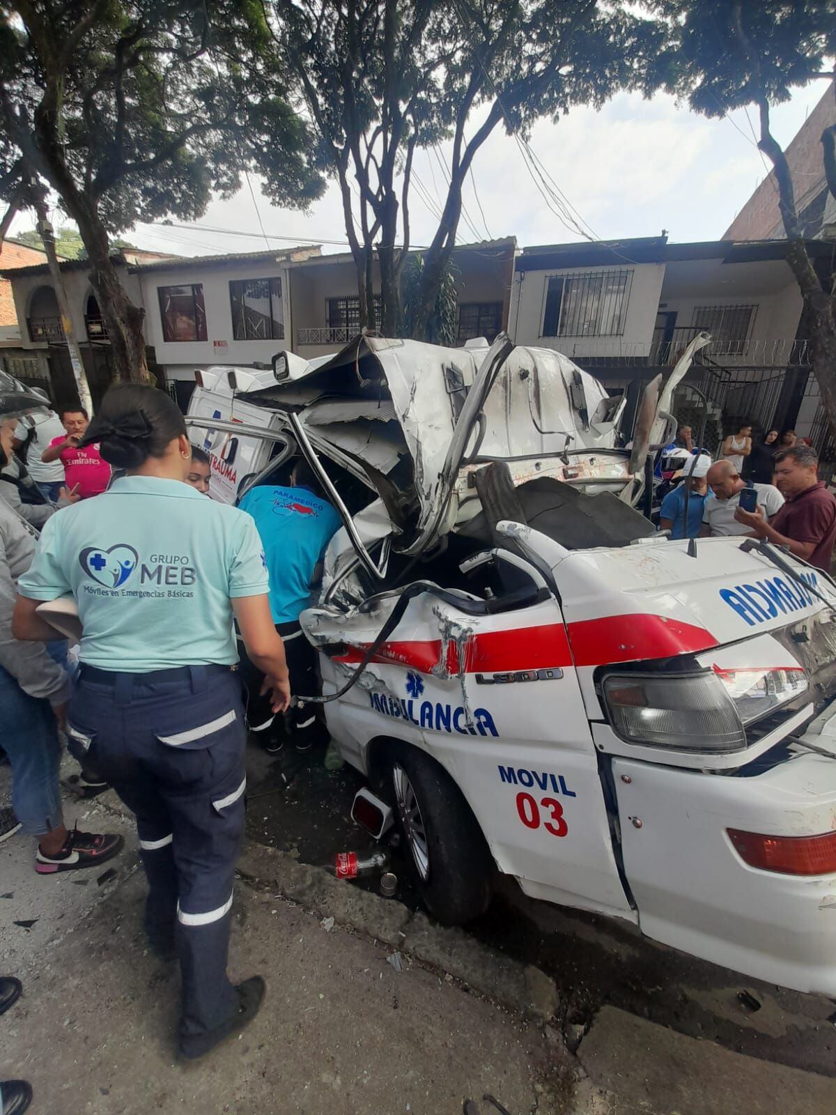 La principal hipótesis que analizan las autoridades estaría relacionada con exceso de velocidad por parte de las dos ambulancias. Foto: Cortesía.