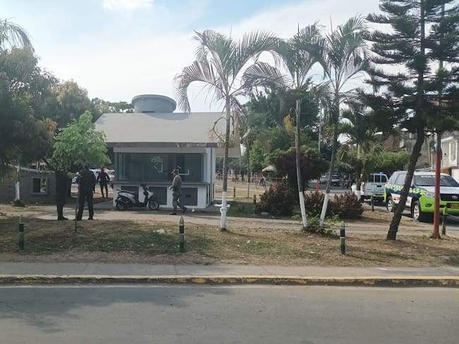 Atentado a estación de la Policía en Cali. Foto: Secretaría de Seguridad de Cali