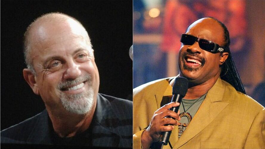 Billy Joel y Stevie Wonder. Foto: Associated Press - AP