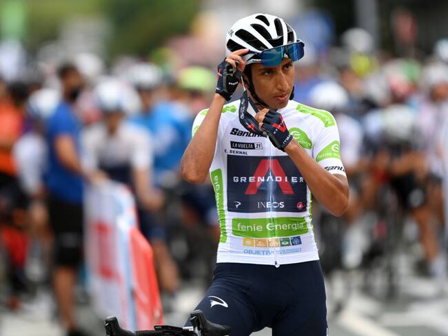 LAGOS DE COVADONGA, SPAIN - SEPTEMBER 01: Egan Arley Bernal Gomez of Colombia and Team INEOS Grenadiers (Photo by Stuart Franklin/Getty Images)