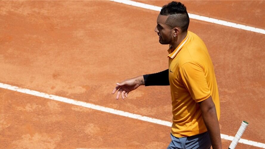 Nick Kyrgios fue expulsado en la segunda ronda del Masters 1000 que se juega en Italia. Foto: Getty Images